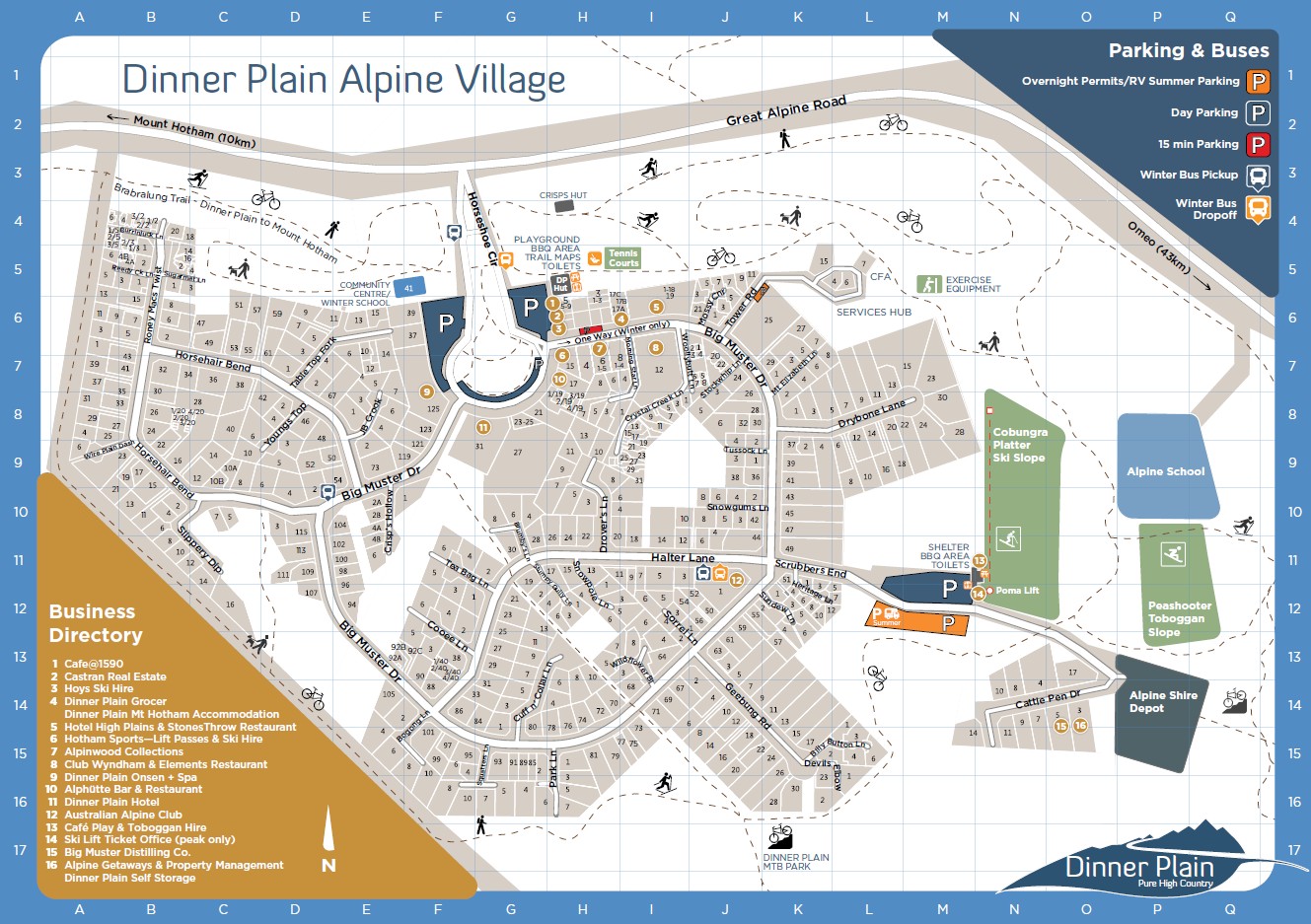 Dinner Plain Village Map 2025