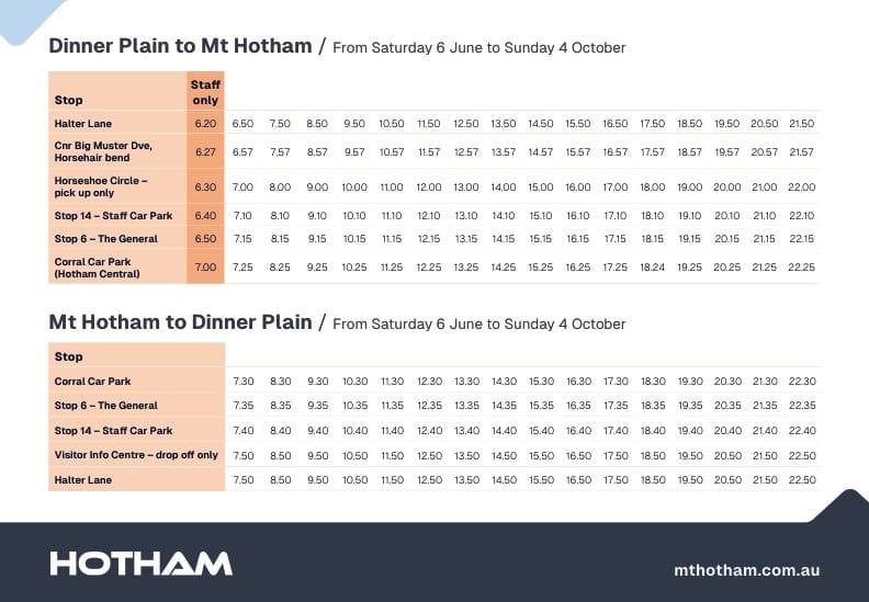 bus timetable info 2026